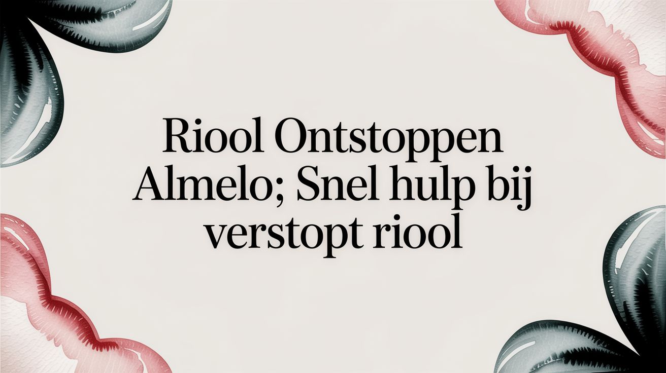 Riool ontstoppen almelo: Snel hulp bij verstopt riool