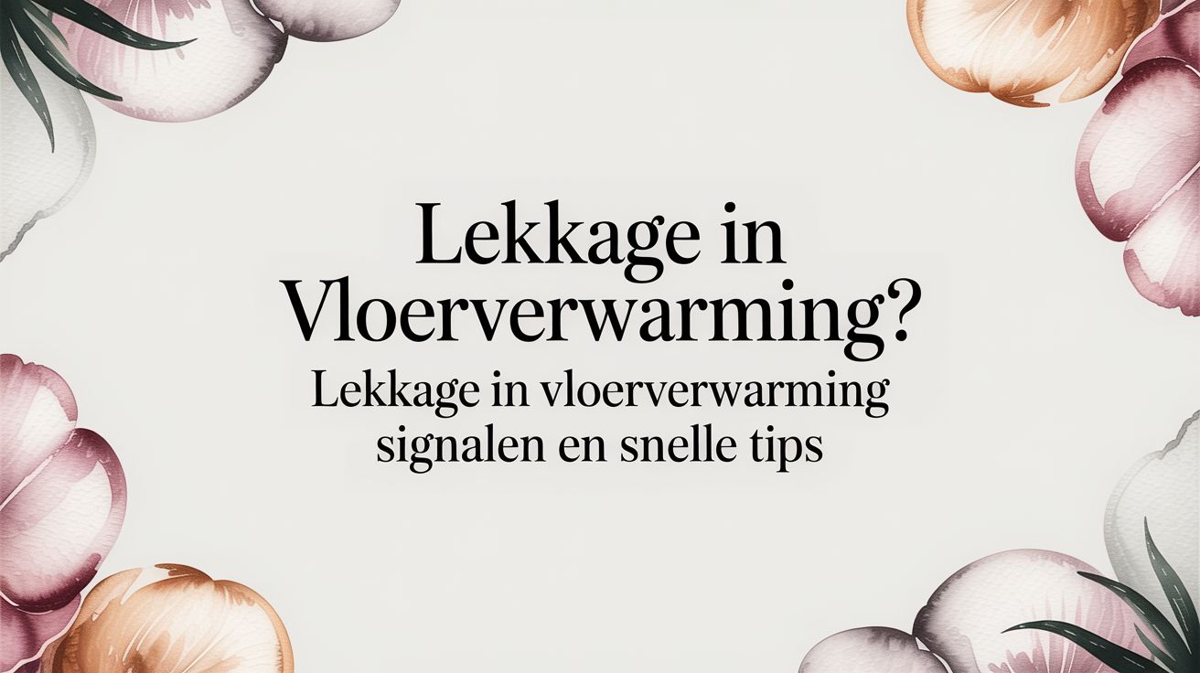 Lekkage in vloerverwarming? Signalen en snelle tips