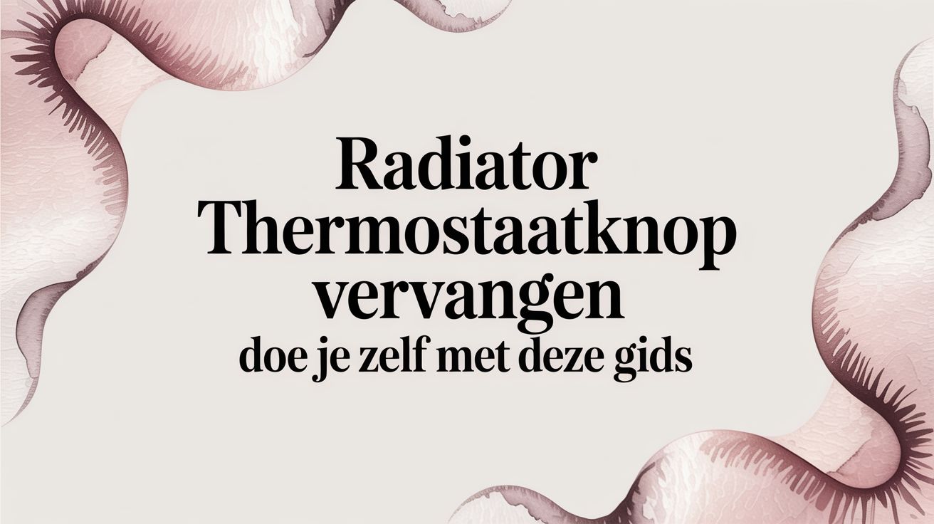 Radiator thermostaatknop vervangen doe je zelf met deze gids