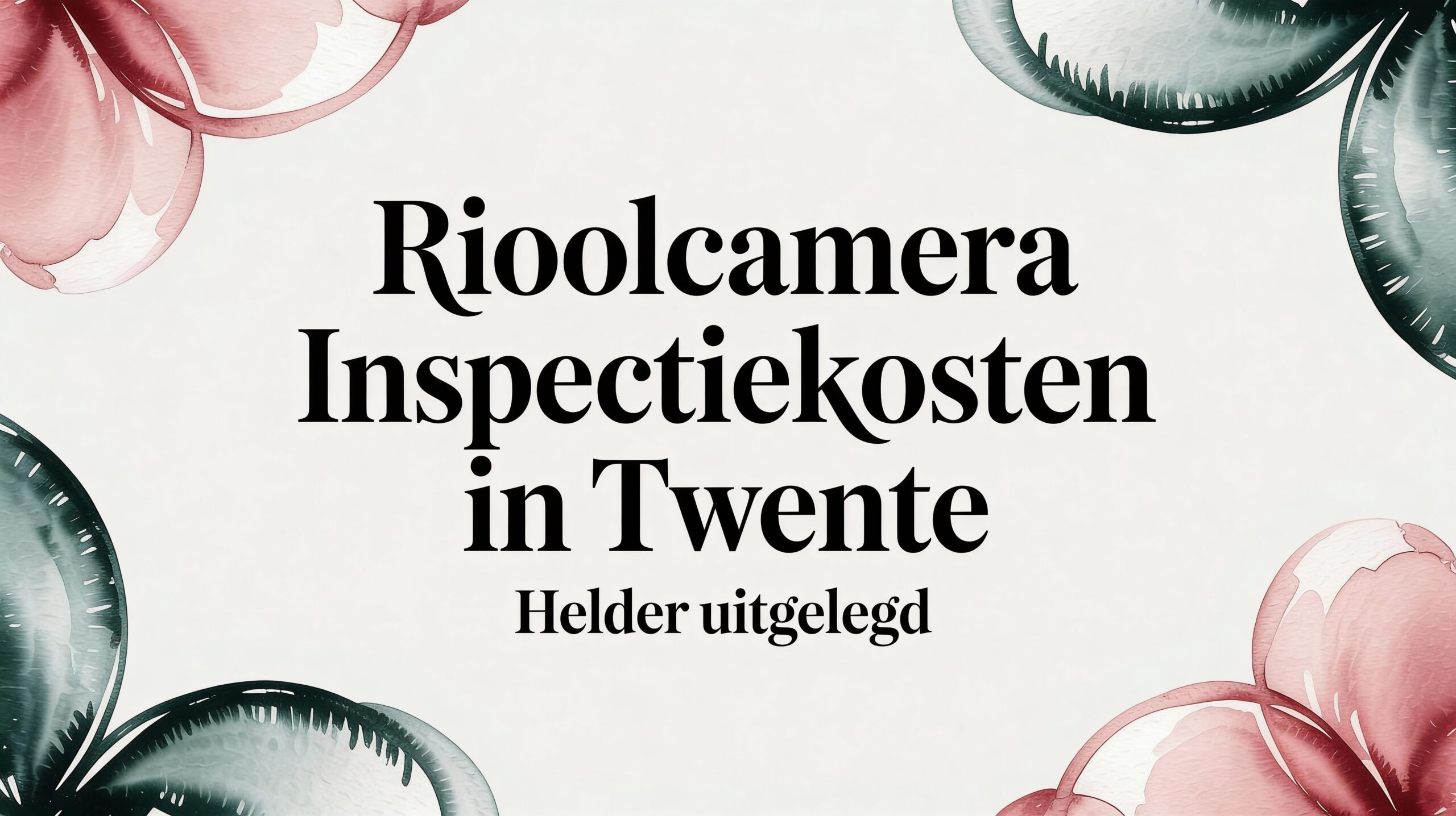 Riool camera inspectie kosten in Twente helder uitgelegd