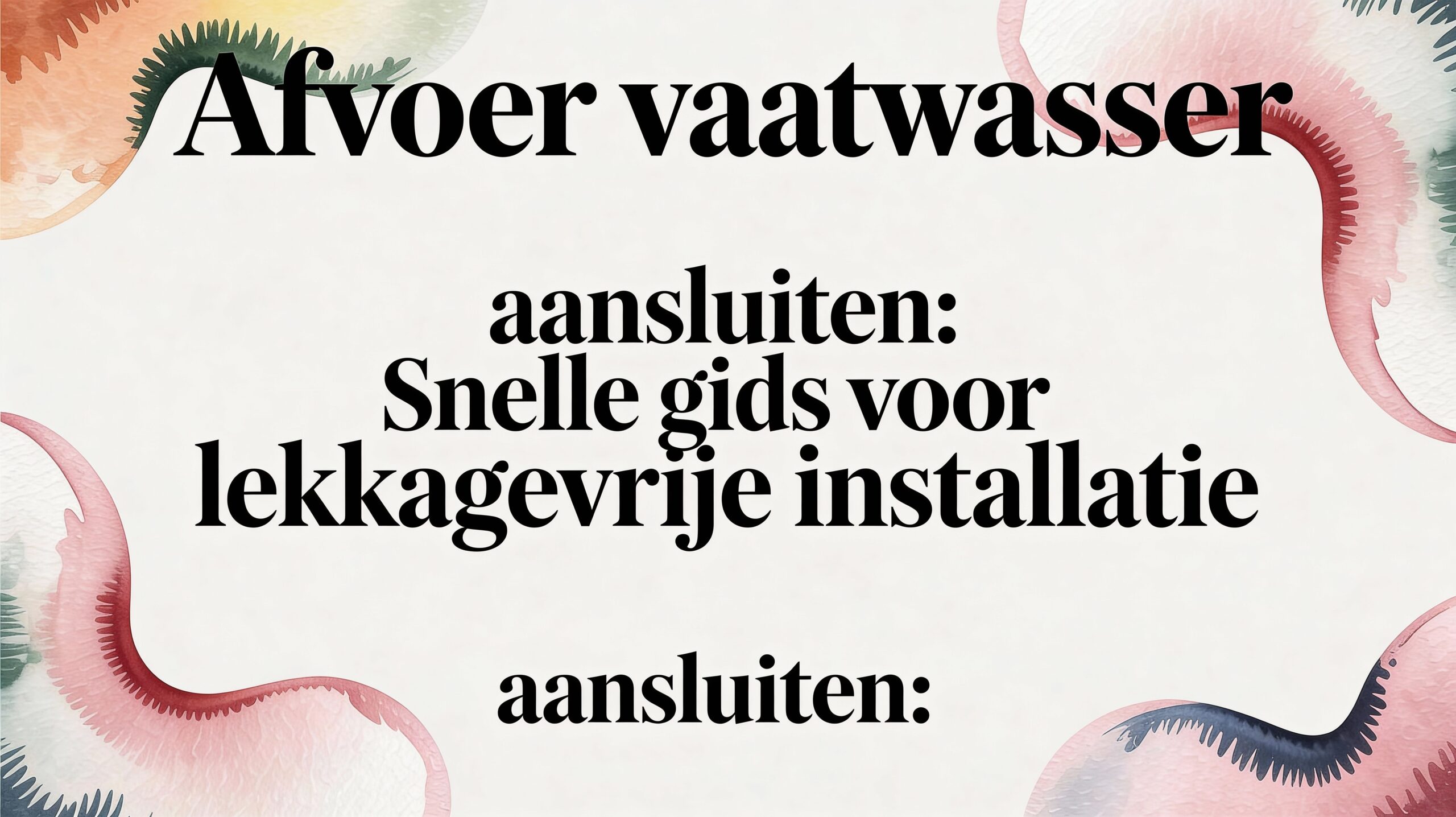 Leer afvoer vaatwasser aansluiten: snelle gids voor lekkagevrije installatie