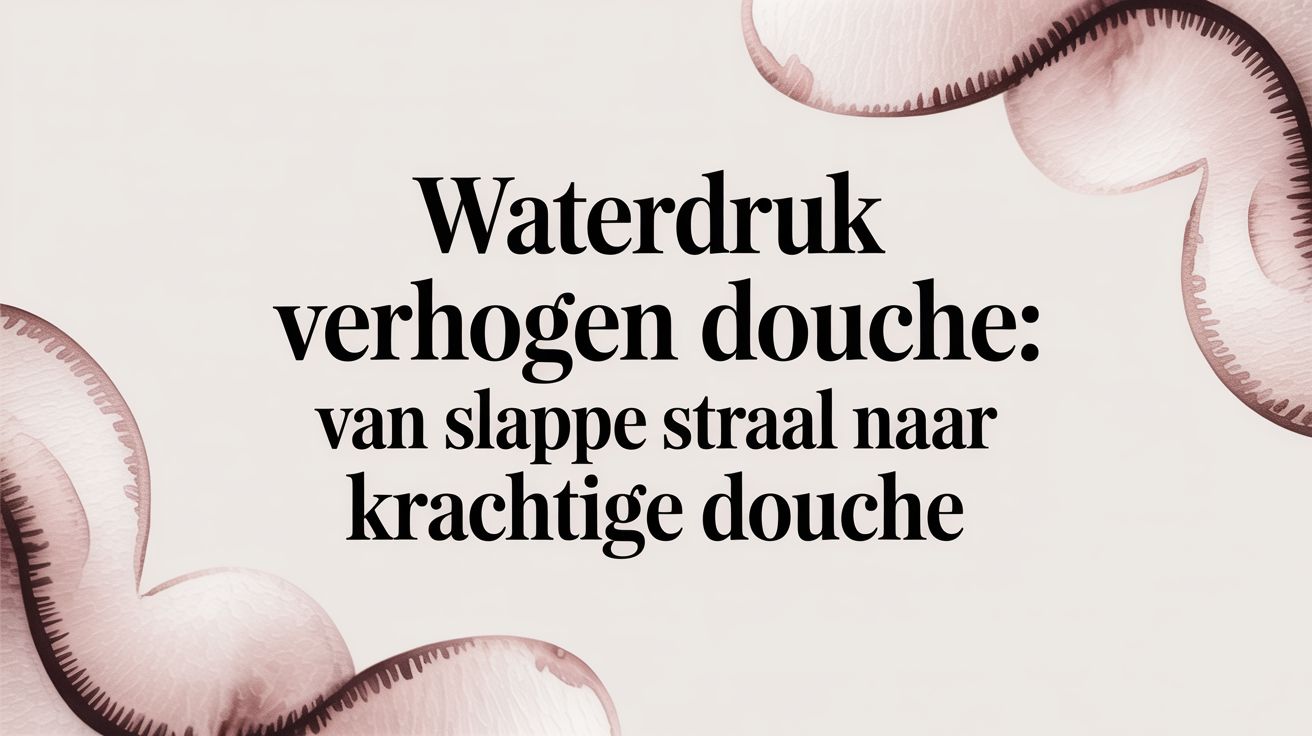 Waterdruk verhogen douche: van slappe straal naar krachtige douche