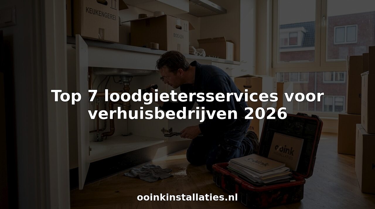 Top 7 loodgietersservices voor verhuisbedrijven 2026