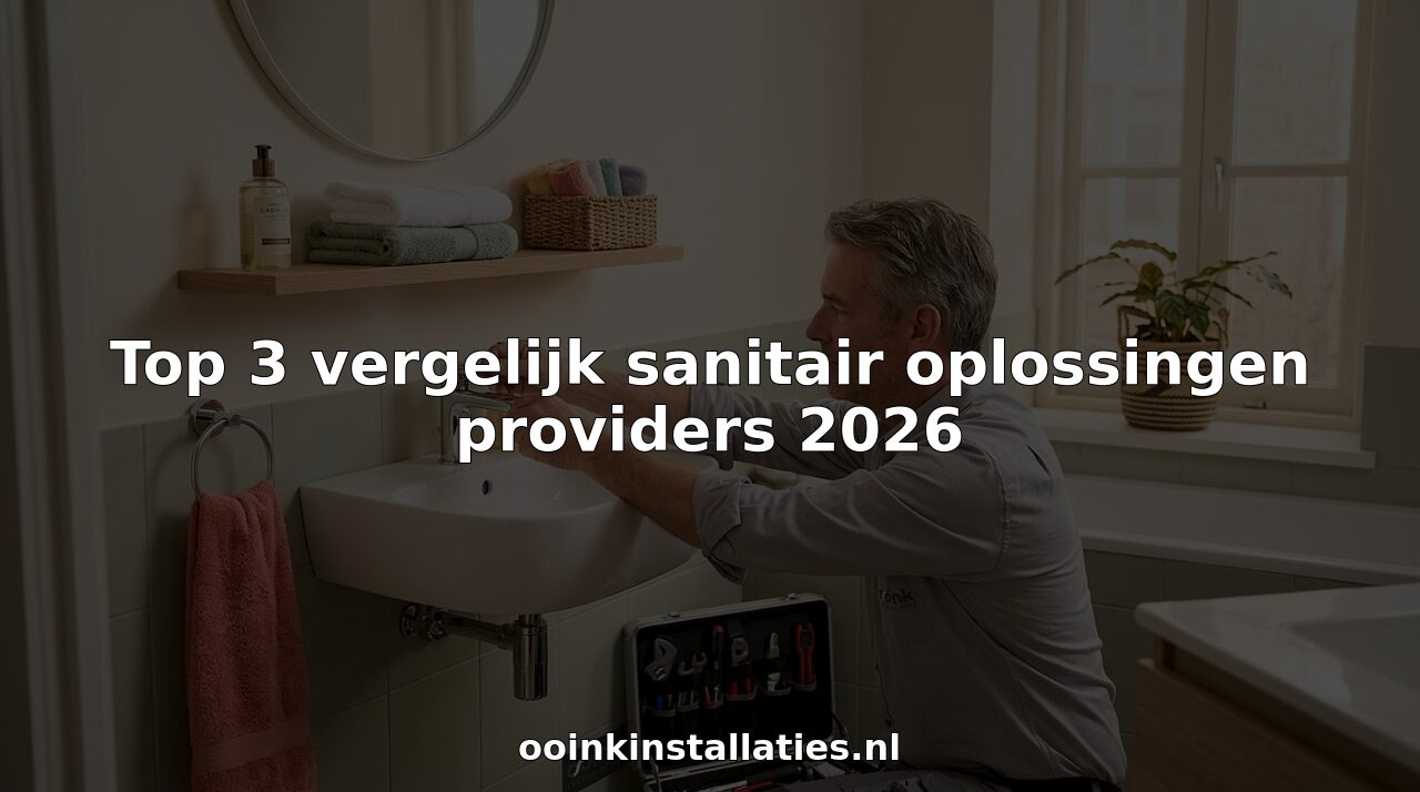 Top 3 vergelijk sanitair oplossingen providers 2026