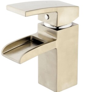 Rombo waterval-wastafelkraan + clickwaste geborsteld staal