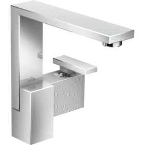 AXOR Edge 1-greeps wastafelkraan 190 met push open waste, voorsprong 17,5 cm Chroom Diamond