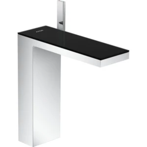AXOR MyEdition 1-greeps wastafelmengkraan 230 met afvoerplug Chroom - Zwart glas