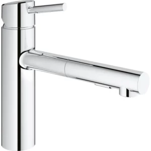 GROHE Concetto 1-gats keukenkraan met medium uitloop, met uittrekbare dual spray