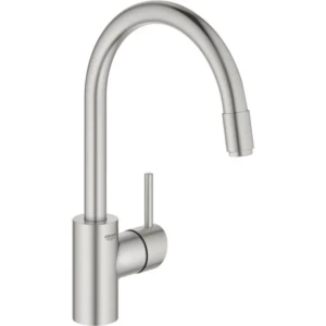 GROHE Concetto keukenmengkraan met hoge uitloop en uittrekbare mousseur Supersteel