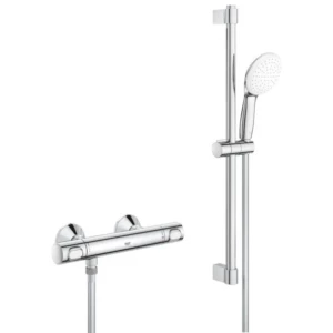 GROHE Grohtherm 500 douchesysteem met Tempesta glijstang 60 cm en S-koppelingen HOH = 15 cm