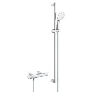 GROHE Grohtherm 800 Cosmopolitan douchesysteem met glijstang 90 cm en S-koppelingen HOH = 15 cm