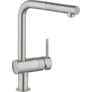 GROHE Minta 1-gats keukenkraan met draaibare L-uitloop, met uittrekbare perlator