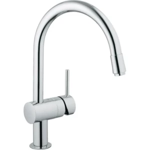 GROHE Minta 1-gats keukenkraan met draaibare ronde uitloop, met uittrekbare perlator