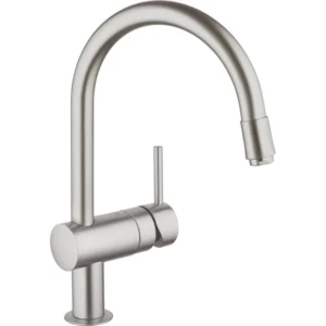 GROHE Minta 1-gats keukenkraan met draaibare ronde uitloop, met uittrekbare perlator