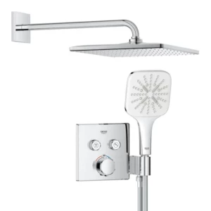 GROHE QuickFix Precision SmartControl inbouw douchesysteem met Vitalio Rain Mono 310 Cube hoofddouche