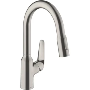 Hansgrohe Focus M42 1-greeps keukenmengkraan 180 met uittrekbare vuistdouche, 2 straalsoorten