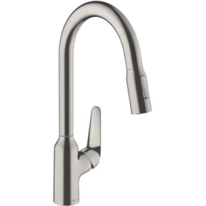 Hansgrohe Focus M42 1-greeps keukenmengkraan 220 met uittrekbare vuistdouche, 2 straalsoorten
