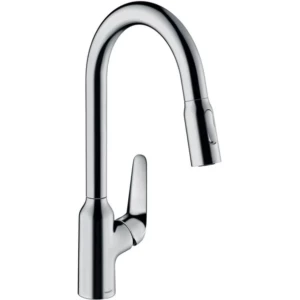 Hansgrohe Focus M42 1-greeps keukenmengkraan 220 met uittrekbare vuistdouche, 2 straalsoorten