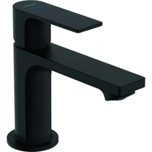 Hansgrohe Rebris E 1-greeps toiletkraan 80 voor koud water of vooraf ingestelde temperatuur zonder afvoer Mat Zwart