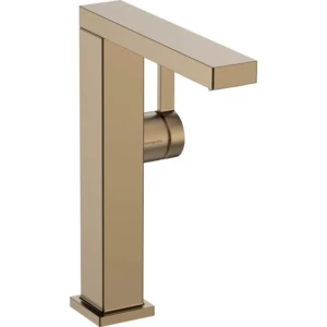 Hansgrohe Tecturis E 1-greeps wastafelkraan 210 Fine CoolStart met draaibare uitloop en PushOpen afvoerplug brons