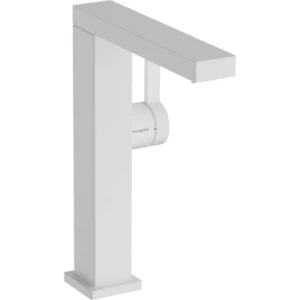 Hansgrohe Tecturis E 1-greeps wastafelkraan 210 Fine CoolStart met draaibare uitloop en PushOpen afvoerplug Mat Wit