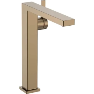 Hansgrohe Tecturis E 1-greeps wastafelkraan 240 Fine CoolStart voor waskommen met afvoerplug brons