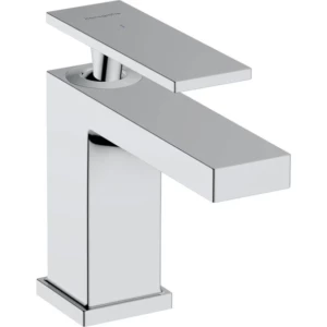 Hansgrohe Tecturis E fonteinkraan 80 met rechte greep voor koud water of vooraf ingestelde watertemperatuur zonder waste Chroom