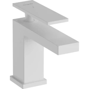 Hansgrohe Tecturis E fonteinkraan 80 met rechte greep voor koud water of vooraf ingestelde watertemperatuur zonder waste mat wit