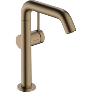 Hansgrohe Tecturis S 1-greeps wastafelkraan 210 Fine CoolStart met draaibare uitloop en PushOpen afvoerplug brons