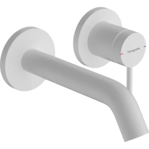 Hansgrohe Tecturis S 1-greeps wastafelkraan inbouw voor wandmontage, met uitloop 16,5 cm Mat Wit
