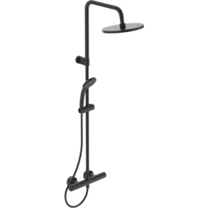 Ideal Standard Silk Black Ceratherm T25 douchesysteem met douchethermostaat
