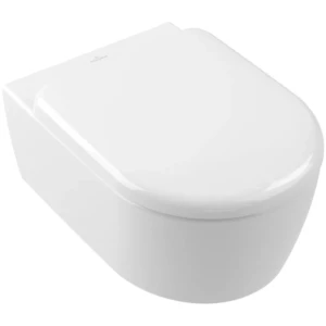 Villeroy & Boch Skyla wandcloset rond TwistFlush combipack met Quick Release, SoftClose zitting zonder spoelrand