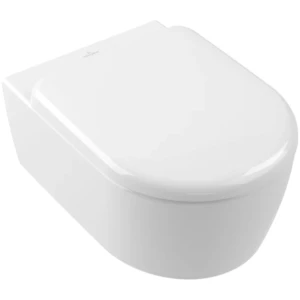 Villeroy & Boch Skyla wandcloset rond TwistFlush combipack met Quick Release, SoftClose zitting zonder spoelrand