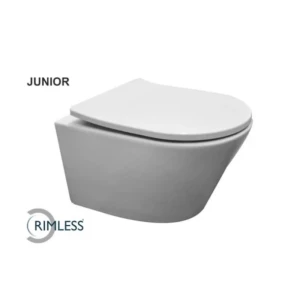 Wiesbaden Vesta-Junior rimless wandcloset+ Shade zitting wit