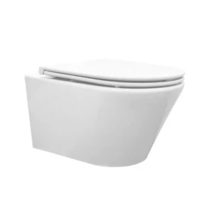 Wiesbaden Vesta wandcloset Tornado flush met flatline toiletzitting glans wit