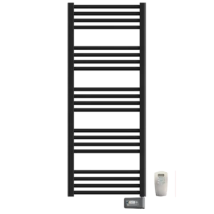 DRL E-Comfort Roberta elektrische radiator met Remote thermostaat met afstandsbediening (Mat zwart)