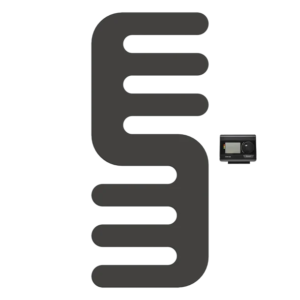 DRL E-Comfort Hand elektrische radiator met draadloze RF thermostaat (Antraciet)
