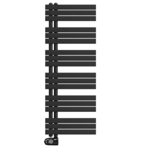 DRL E-Comfort Kelly links elektrische radiator met EcoDesign thermostaat (Mat zwart)