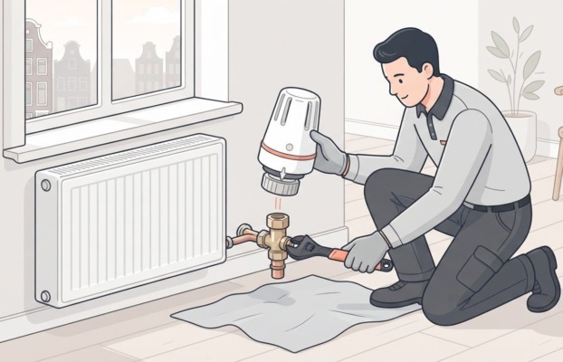 Thermostatische radiatorkraan monteren: zo pak je het veilig en stap voor stap aan
