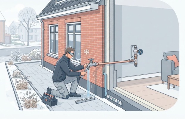 Vorstvrije buitenkraan aanleggen: zo pak je het veilig aan