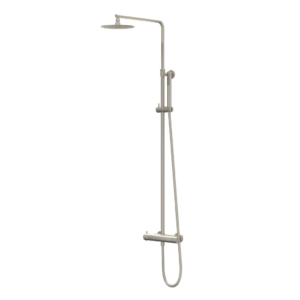IVY Bond Regendoucheset 1 opbouw, 30cm medium hoofddouche, satin spray handdouche Geborsteld nickel PVD - Loodgieter in hengelo