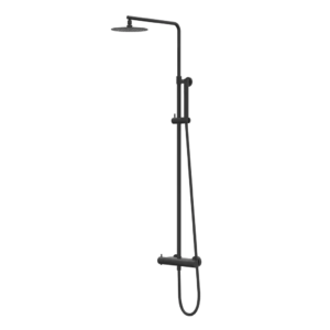 IVY Bond Regendoucheset 1 opbouw, 30cm slim hoofddouche, satin spray handdouche Mat zwart PED - Loodgieter in hengelo