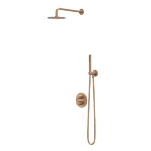 IVY Bond Regendoucheset 2 inbouw met 2-weg stop-omstel, 15cm plafondbuis, 30cm medium hoofddouche rond, houder met uitlaat, doucheslang 150cm, satin spray handdouche...