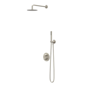 IVY Bond Regendoucheset 2 inbouw met 2-weg stop-omstel, 30cm plafondbuis, 30cm medium hoofddouche rond, houder met uitlaat, doucheslang 150cm, satin spray handdouche...