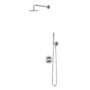 IVY Bond Regendoucheset 2 inbouw met 2-weg stop-omstel, 40cm wandarm, 25cm medium hoofddouche rond, glijstang met uitlaat, doucheslang 150cm, staafmodel handouche Chroom ... -...