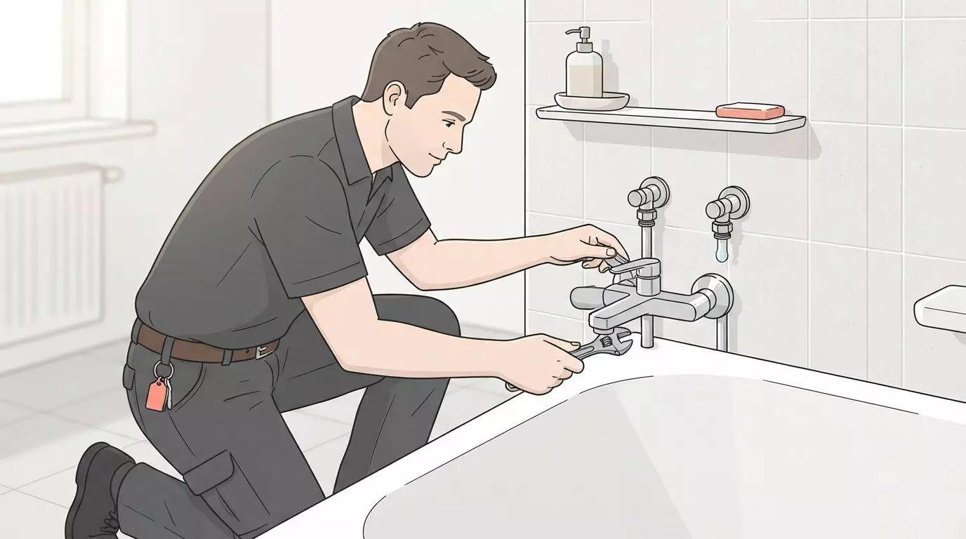 Mengkraan in de badkamer monteren en de waterleiding aansluiten