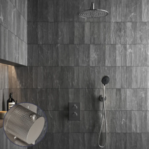 Saniclear Exclusive Curved inbouw regendouche met 30cm hoofddouche, muurarm en 3 standen handdouche RVS - Loodgieter in hengelo