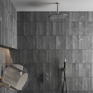 Saniclear Exclusive Curved Pro inbouw regendouche met 20cm hoofddouche en plafondarm RVS - Loodgieter in hengelo