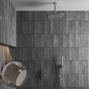 Saniclear Exclusive Stripes inbouw regendouche met 30cm hoofddouche en plafondarm RVS - Loodgieter in hengelo