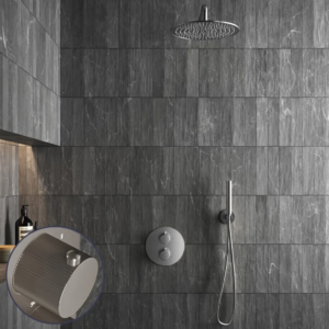 Saniclear Exclusive Stripes inbouw regendouche rond met 20cm hoofddouche en muurarm RVS - Loodgieter in hengelo